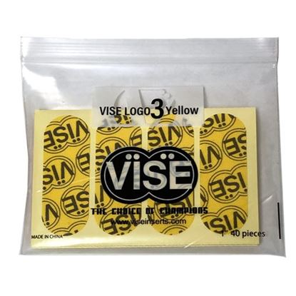Picture of VISE Pre-Cut Logo Tape Yellow #3 Quick Release 1" - 40 Pieces