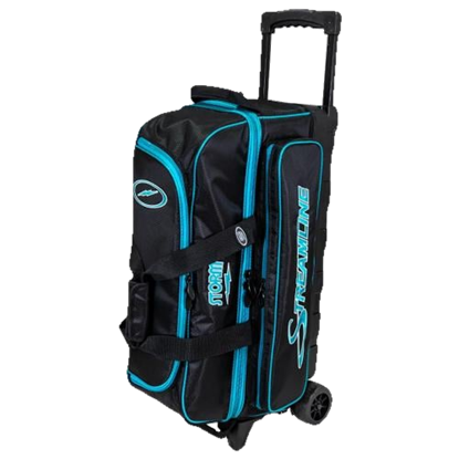 Picture of Storm Streamline 3 Ball Roller Diamond Black Aqua Bowling Bag
