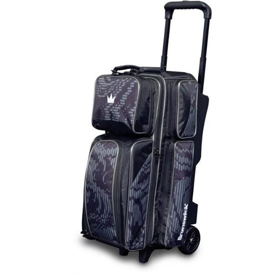 Picture of Brunswick Punisher 3 Ball Triple Roller Grey Bowling Bag