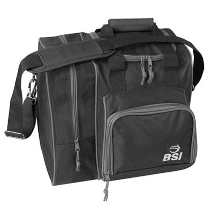 Picture of BSI Deluxe 1 Ball Single Tote Black Bowling Bag