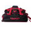 Picture of Velocity 3 Ball Triple Tote With Shoe Pouch Black Red Bowling Bag