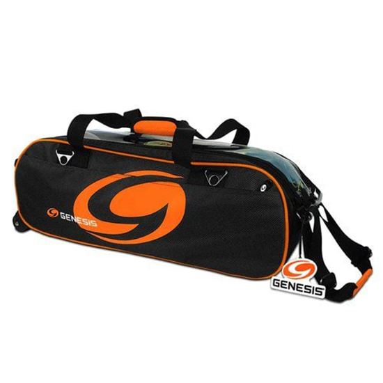Picture of Genesis Sport 3 Ball Triple Tote Black Orange Bowling Bag