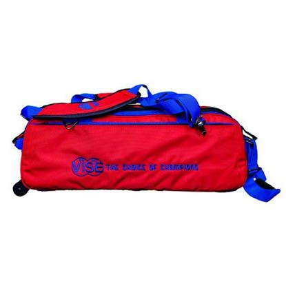 Picture of VISE 3 Ball Triple Tote Red Blue Bowling Bag